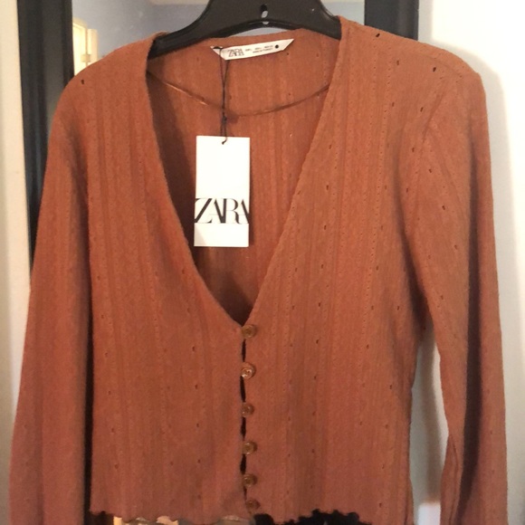 Zara size large top new with tags. Brown. - Picture 2 of 6